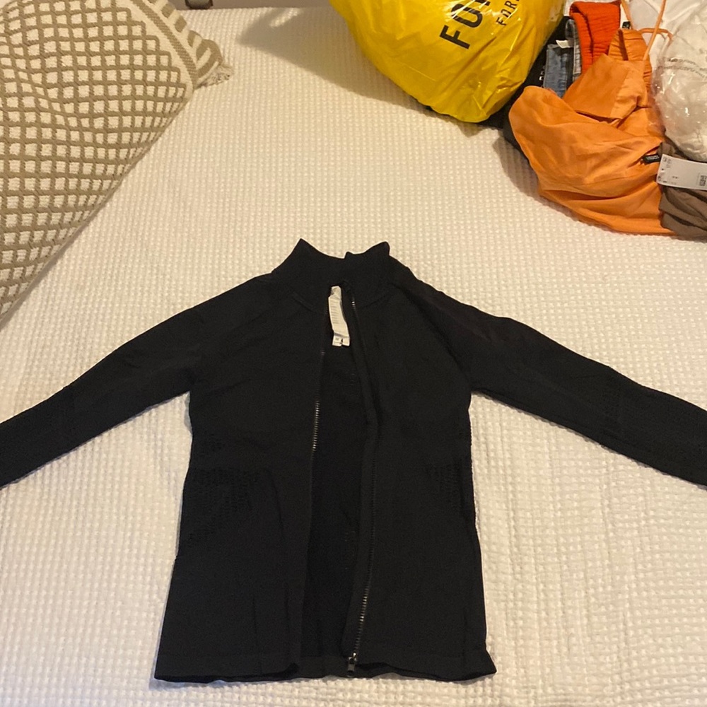 Fabletics black athletic zip up jacket